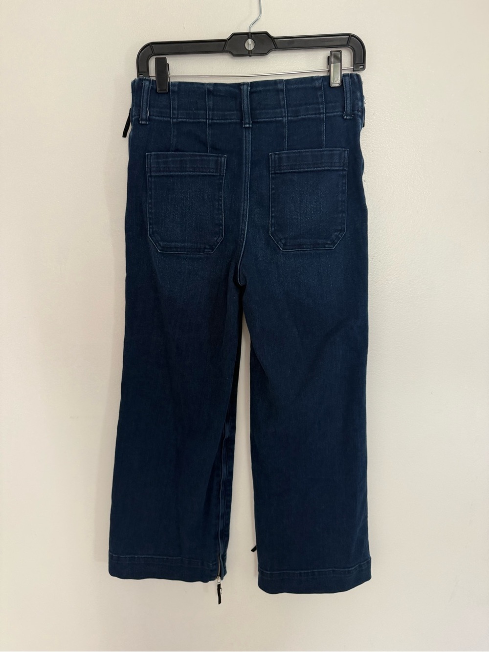 Anthropologie Maeve Jeans The Colette Pant Wide-Leg Crop in Citroen Blue Denim - Picture 9 of 11